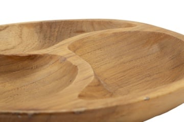 Tava pentru accesorii din lem de teak, 25.5x3 cm, 3 Parti, Mauro Ferretti - Img 3