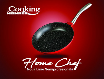 Tigaie Home Chef, Heinner Home, 20 x 4 cm, aluminiu turnat, negru/rosu - Img 8