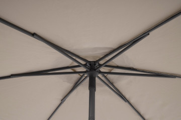 Umbrela de gradina cu brat pivotant gri taupe din poliester si metal, ∅ 270 cm, Samba Bizzotto - Img 7