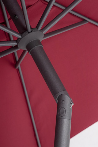 Umbrela de gradina cu brat pivotant rosu bordo din poliester si metal, ∅ 300 cm, Rio Bizzotto - Img 5