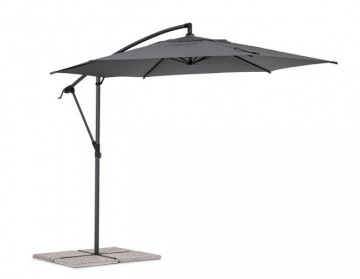 Umbrela de gradina gri antracit din poliester si metal, ∅ 300 cm, Tropea Bizzotto - Img 1