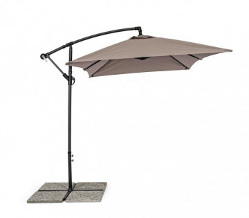 Umbrela de gradina gri taupe din poliester si metal, 300x200 cm, Texas Bizzotto - Img 4