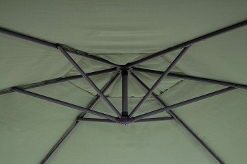 Umbrela de gradina verde olive din poliester si metal, ∅ 300 cm, Tropea Bizzotto - Img 8