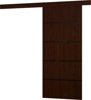 Ușă glisantă MUSCHU – 96x205 cm – Wenge / Negru – fotografie de prezentare a produsului