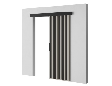 Ușă glisantă Perion – 76x1.6x205 cm – Cașmir / Negru - Img 2