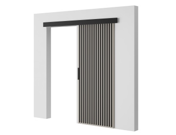 Ușă glisantă Perion – 86x1.6x205 cm – Cașmir / Negru - Img 2