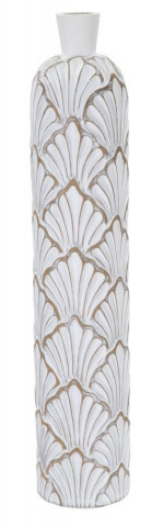 Vaza alb antichizat din polirasina, 74 cm, Panama Mauro Ferretti