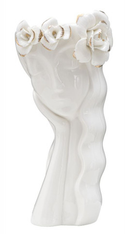 Vaza alba din portelan, 14,8x13x29 cm, Woman Mauro Ferretti - Img 1