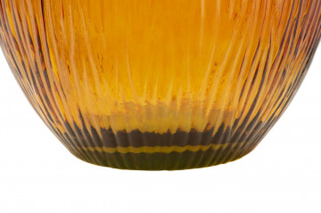 Vaza decorativa portocalie din sticla reciclata, ø 34 cm, Slim Mauro Ferreti - Img 2