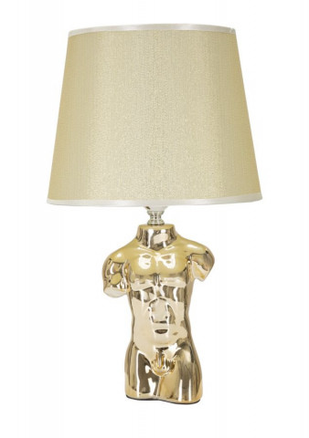 Veioza aurie din ceramica, Soclu E27 Max 40W, ∅ 25 cm, Man Mauro Ferretti