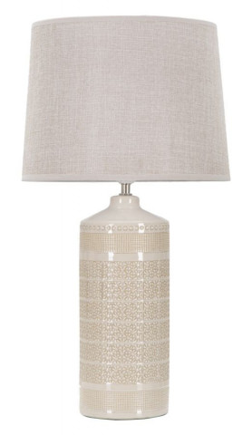 Veioza bej din ceramica, Soclu E27 Max 40W, ∅ 30 cm, Graphs Mauro Ferretti