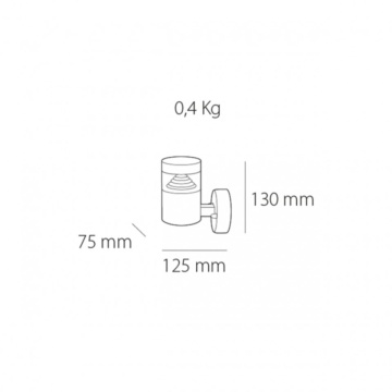 Imagine suplimentară corp de iluminat Integral 668, 3,6W, gri, IP65, dimensiuni 13 x 7,5 x 12,5 cm, SKU 65 5 02 3.6 30 668