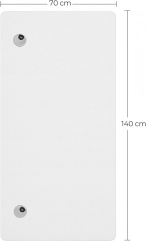 Blat pentru birou electric reglabil alb din MDF melaminat, 140 x 70 cm, Songmics - Img 5