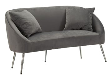 Canapea cu doua locuri, cu perne, 137X69X79 cm, Silvery, Mauro Ferretti - Img 1