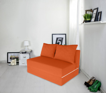 Canapea extensibila Urban Living, 136x80x40 cm, Orange - Img 1