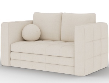 Canapea Kastol , alb chenille extensibil, 137x71x74 cm – Soreli 01 - Img 4