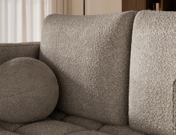 Canapea Kastol , beige bouclé extensibil, 137x71x74 cm – Royal 18 - Img 9