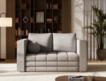 Canapea Kastol , gri chenille extensibil, 137x71x74 cm – Soreli 04 - Img 3