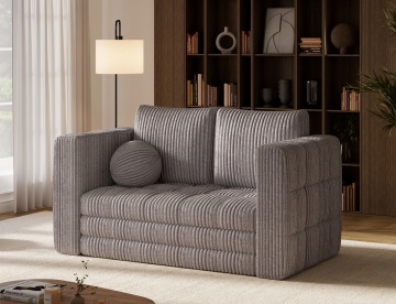 Canapea Kastol , light gri velour extensibil, 137x71x74 cm – Modullo 04 - Img 5