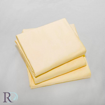 Cearceaf de pat, 100% bumbac, tesatura satin, galben, Roxyma Dream