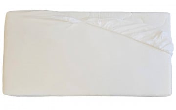Cearceaf de pat Bumbac alb belelusi si copii, cu elastic, 156x65 - Img 5