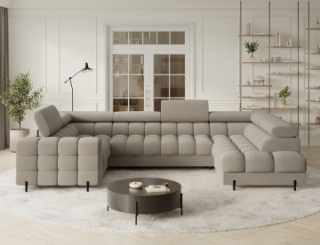 Colțar extensibil, cu spatiu pentru depozitare, 346x205x93 cm, Fectory RT, Eltap