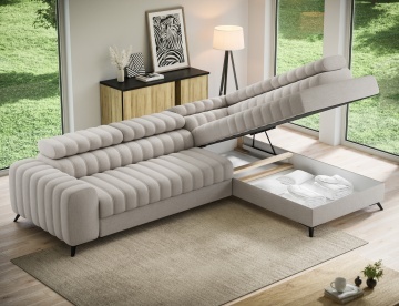 Colțar Kanedo extensibil, 269x204x86 cm, orientare dreapta – Raquel 18 – fotografie de catalog din alt cadru