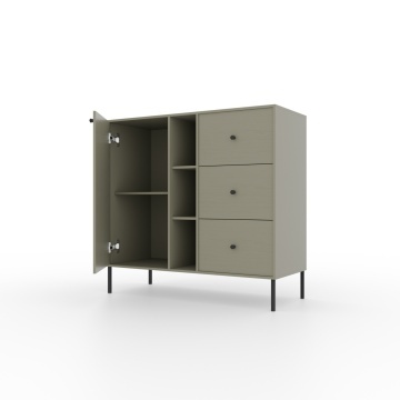 Comodă cu usa si trei sertare, 100x41x95 cm, Tili System. ADRK Furniture – prezentare alternativă a produsului