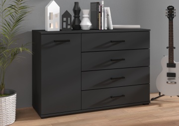 Comodă Frazio – 120x40x83 cm – Negru - Img 3