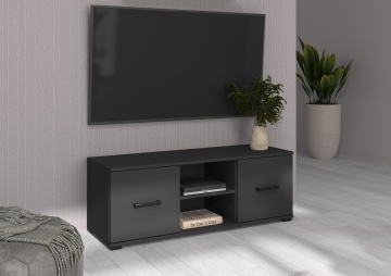 Comodă TV Frazio TV Stand – 120x40x44 cm – Negru – fotografie suplimentară de catalog