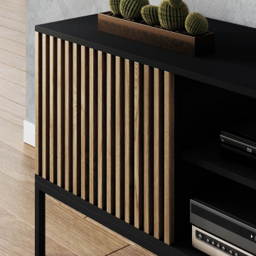 Comodă TV Meorati 150 Media cabinet negru – Negru - Img 6