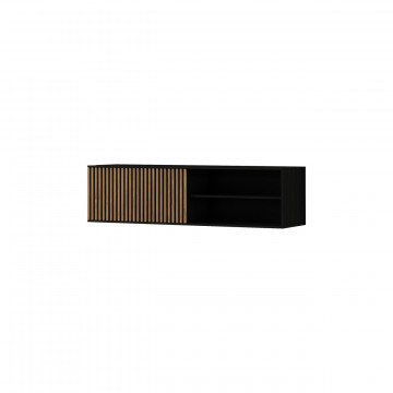 Comodă TV Meorati 150 wall-mounted Media cabinet negru – Negru