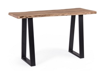 Consolă ARTUR 130x45x76 cm din lemn masiv de acacia și metal | Bizzotto