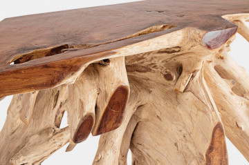 Consola finisaj natural din lemn de Teak, 120x45x80 cm, Lisandra Bizzotto - Img 9