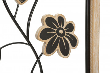 Decoratiune de perete maro / negru din metal / lemn, 30 x 2,5 x 60 cm, Girish -A Mauro Ferreti - Img 3