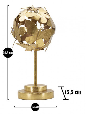 Decoratiune fluturi aurii din metal, ∅ 15,5 cm, Butterfly Mauro Ferretti - Img 5