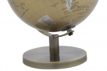 Decoratiune glob auriu/argintiu din metal, ∅ 20 cm, Globe Mauro Ferretti - Img 6