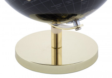 Decoratiune glob negru/auriu din metal, ∅ 20 cm, Globe Mauro Ferretti - Img 5