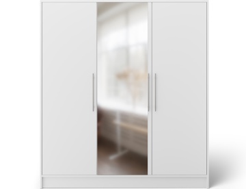 Dulap cu 3 usi si oglinda Alarica 180x60x200 cm – Alb