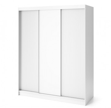 Dulap cu uși glisante Biancco III, 180x60x220 cm – Alb – fotografie alternativă de produs