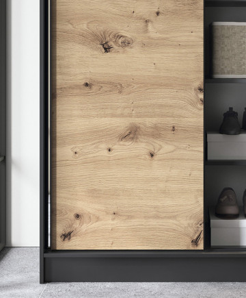 Dulap cu uși glisante Esville II, 120x60x220 cm – Lemn – imagine de produs pentru prezentare