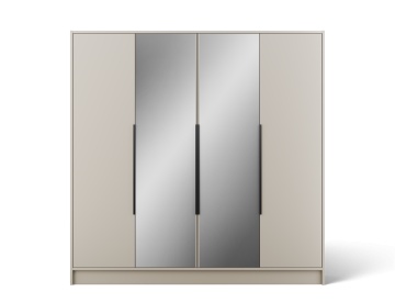 Dulap Lunara cu uși batante – 4 uși – 200x51x200 cm – cu oglindă – Cașmir – Varianta 1