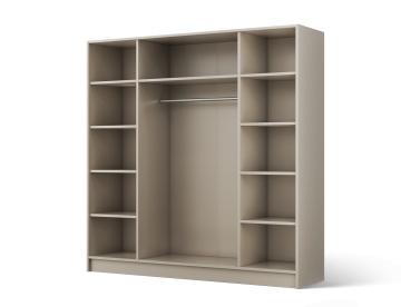Dulap Lunara cu uși batante – 4 uși – 200x51x200 cm – cu oglindă – Cașmir – Varianta 2 - Img 3