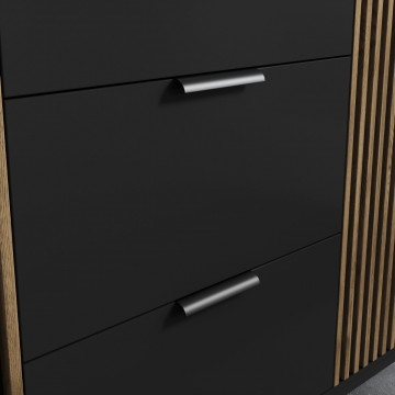 Dulapuri și vitrine Meorati 185 Wardrobe negru – Negru – fotografie de prezentare a produsului