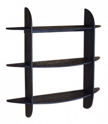 Etajera cu trei rafturi, din lemn de mango, neagra, Westwood, Bizzotto