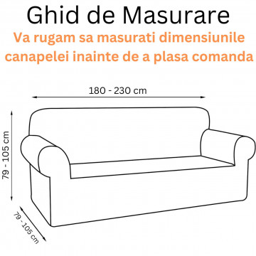 Husa elastica din catifea, canapea 3 locuri, cu brate, maro, HCCJ3-06 - Img 15