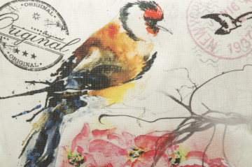 Husa multicolora din textil, 40 x 40 cm, Bird B Mauro Ferreti - Img 2