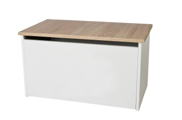 Ladă pentru jucării DARIA – 73x40x42 cm – Alb / Sonoma