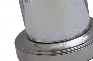 Lampa argintie din metal si sticla, ø 17 cm, soclu E14, Max 40W, Lexington-B 3D Mauro Ferreti - Img 3