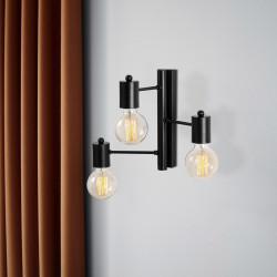 Lampa de perete opviq hexa, 30x40 cm, 3 x E27, 100 W, negru - Img 7